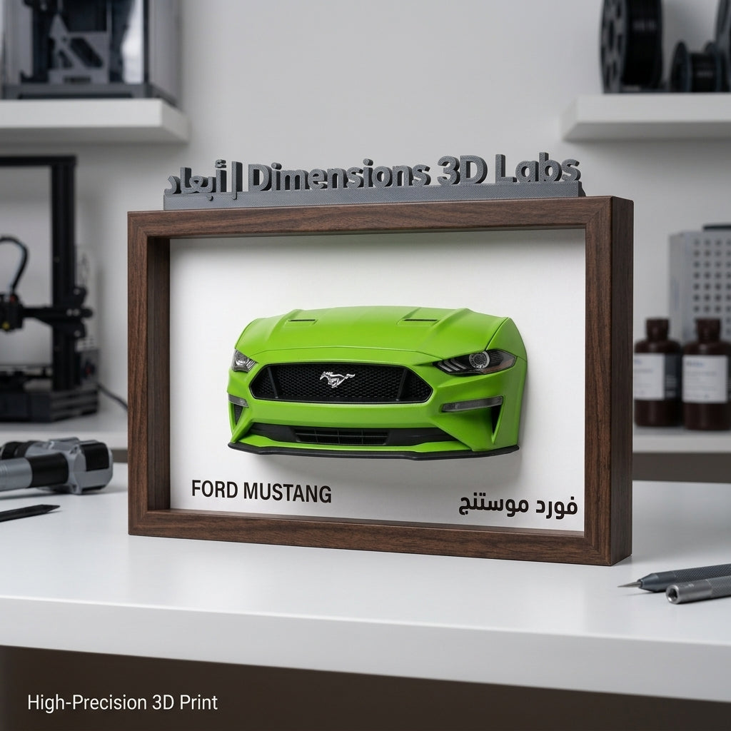 مجسم مقدمة سيارة ثلاثي الأبعاد مخصص | Custom 3D Printed Car Front Wall Art Frame