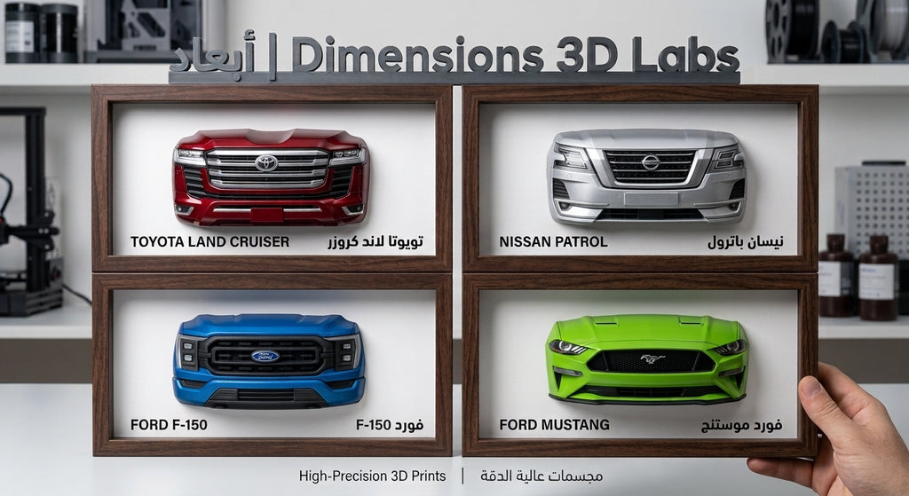 مجسم مقدمة سيارة ثلاثي الأبعاد مخصص | Custom 3D Printed Car Front Wall Art Frame